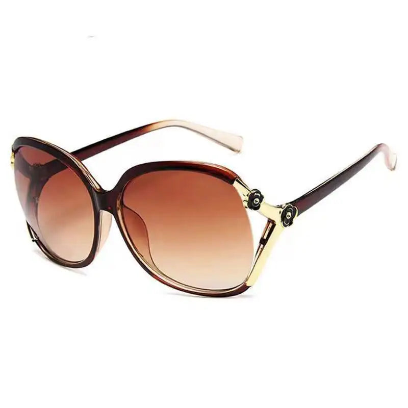 New Large Frame Sunglasses Women's Retro Luxury Brand Designer Sun Glasses Fashion Outdoor Travel UV400 Shades Driving Goggles
