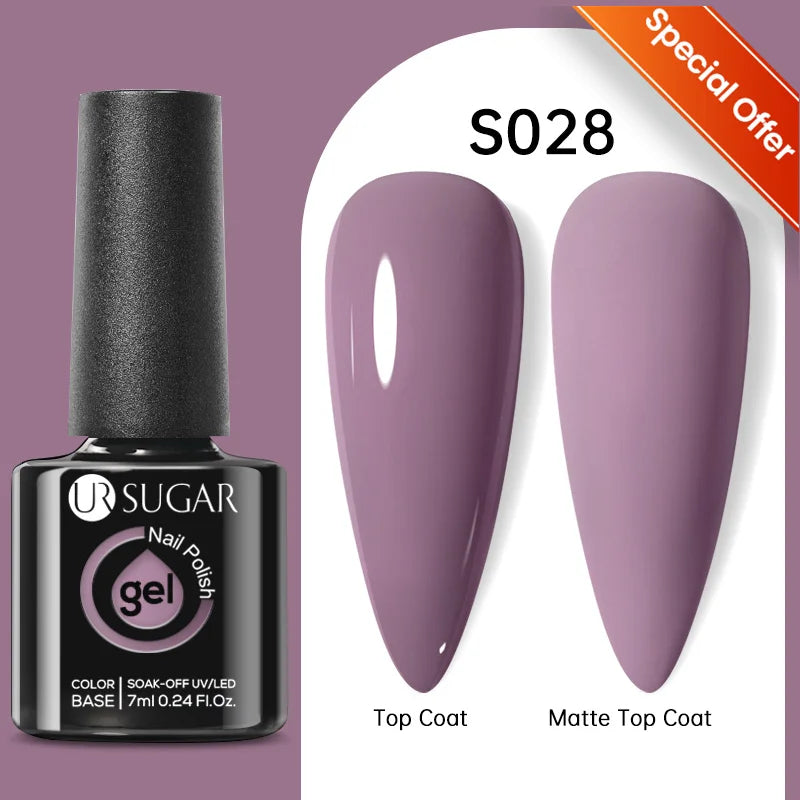 UR SUGAR 7ml Black Red Wine Glitter Gel Nail Polish Shinning Sequin Semi-permanent Varnish UV LED Gel Nail Art Manicure