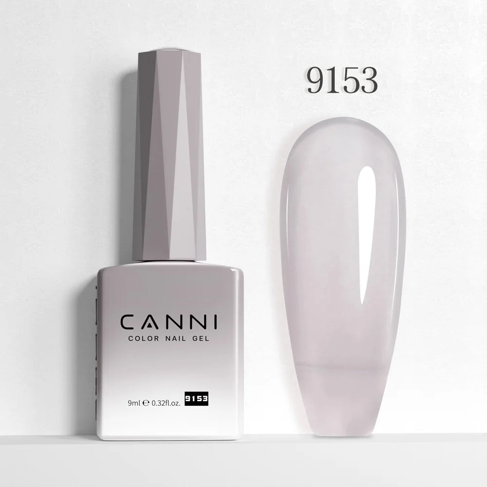 Canni Nail Gel Polish Jelly Nude Color HEMA FREE 9ml Transparent Semi Permanent Natural Nude Collection French Nail Gel Lacquer