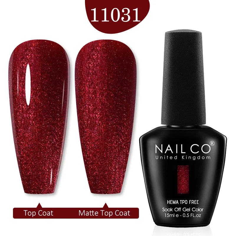 NAILCO Red Colors Series 15ML Nail Gel Polish Nail Supplies Semi Permanent For Nail Art Manicure Soak Off LED UV Hybrid Varnish