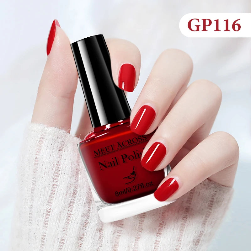 MEET ACROSS 8ml Peel-Off Water-Based Nail Polish