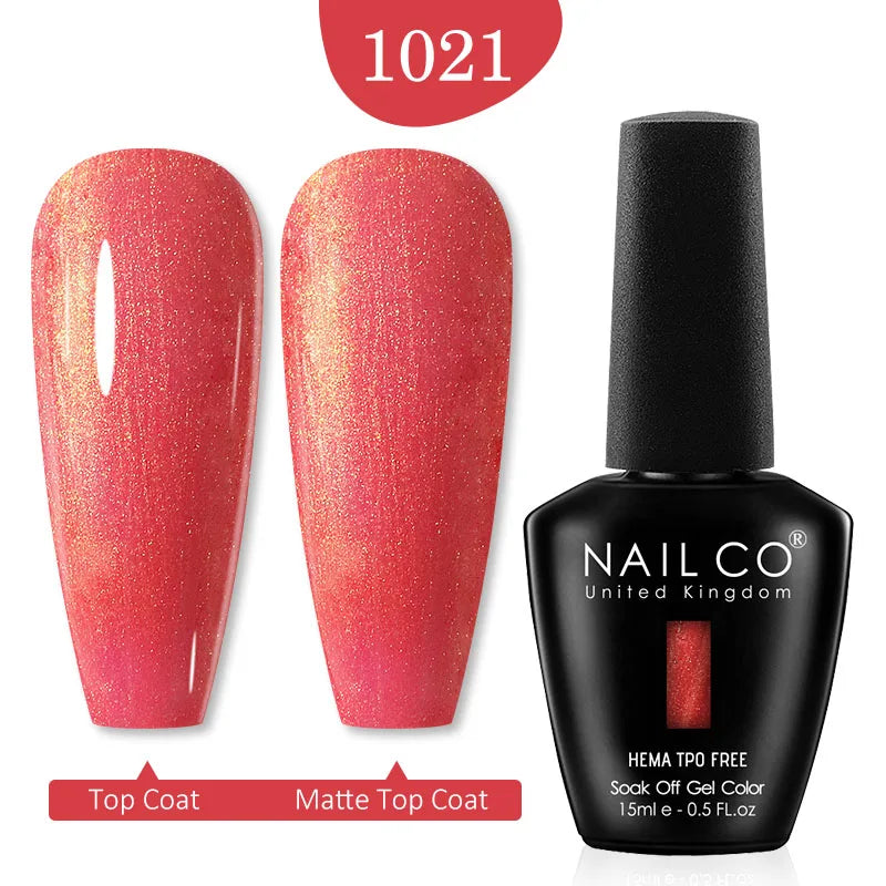 NAILCO Red Colors Series 15ML Nail Gel Polish Nail Supplies Semi Permanent For Nail Art Manicure Soak Off LED UV Hybrid Varnish