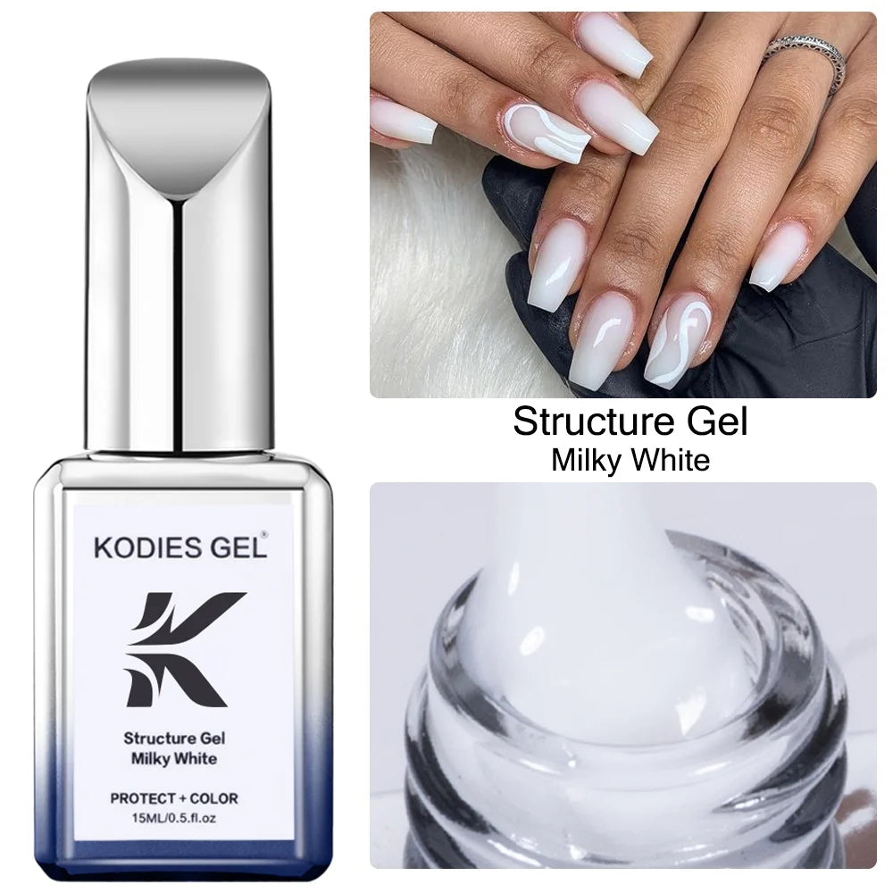 KODIES GEL Nude Pink Rubber Base Gel Nail Polish 15ML Structure Semi Permanent UV Base Camouflage Gel Varnish Manicure Nails Art