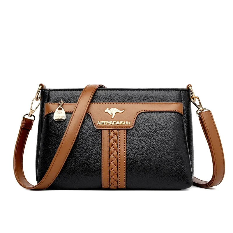 New High Quality Leather Shoulder Messenger Sac Fashion Brand Croosbody Bags Women Bags Luxury Designer Purses Shoulder Bags Sac