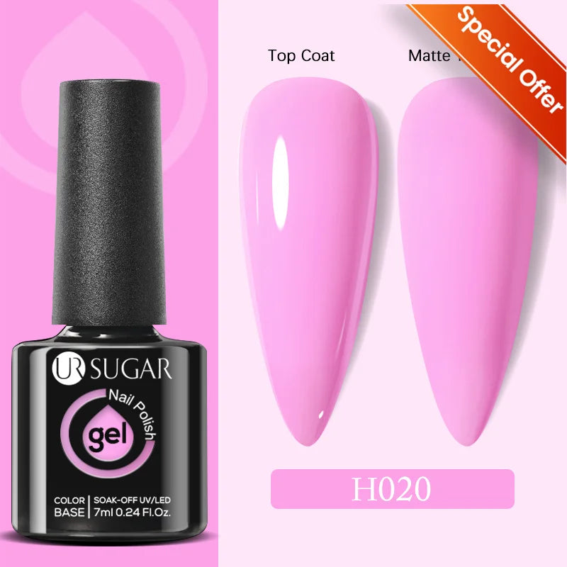UR SUGAR 7ml Black Red Wine Glitter Gel Nail Polish Shinning Sequin Semi-permanent Varnish UV LED Gel Nail Art Manicure