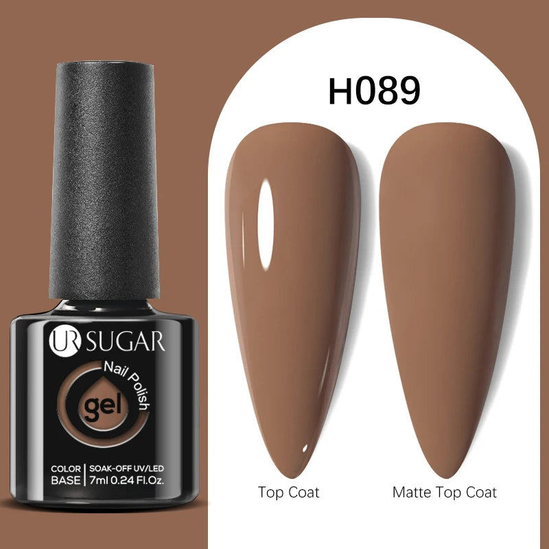 UR SUGAR 7ml Black Red Wine Glitter Gel Nail Polish Shinning Sequin Semi-permanent Varnish UV LED Gel Nail Art Manicure
