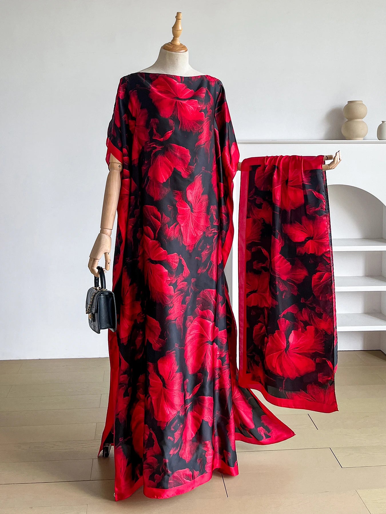New 2026 Dubai Abaya For Women Summer Short Sleeve Cotton Dress Gold Stamping Loose Lady Maxi Islam African Dress With Big Scarf