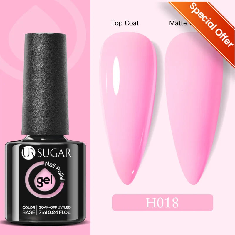 UR SUGAR 7ml Black Red Wine Glitter Gel Nail Polish Shinning Sequin Semi-permanent Varnish UV LED Gel Nail Art Manicure