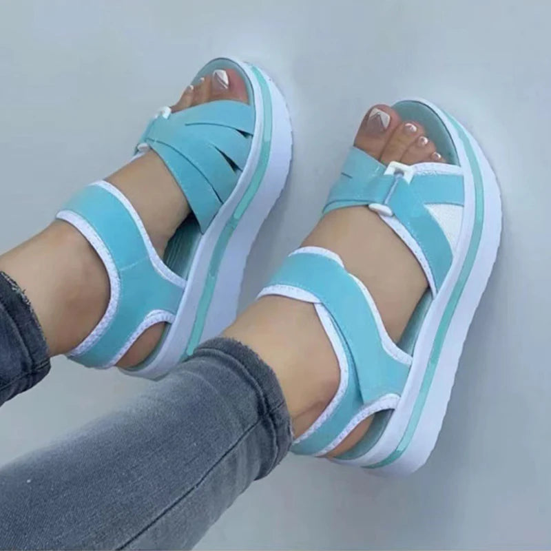 Summer Women Shoes Sandals Soft Women Shoe Breathable Walking Shoes Wedge Sandals Ladies Casual Women Sandal Female Footwear