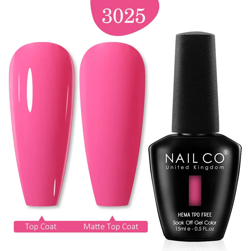 NAILCO Red Colors Series 15ML Nail Gel Polish Nail Supplies Semi Permanent For Nail Art Manicure Soak Off LED UV Hybrid Varnish
