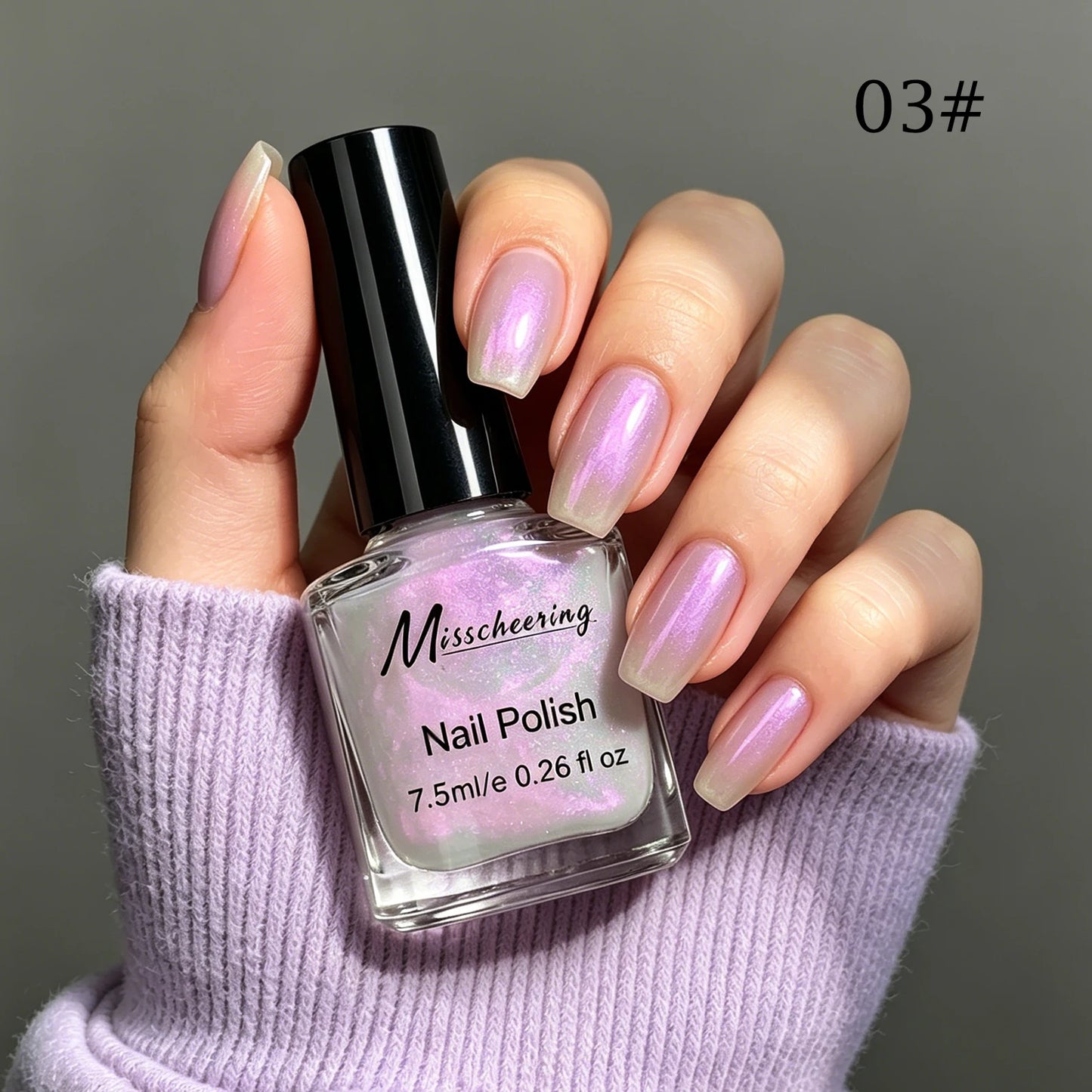 Misscheering 7.5ml Pearlescent Water-Based Nail Polish