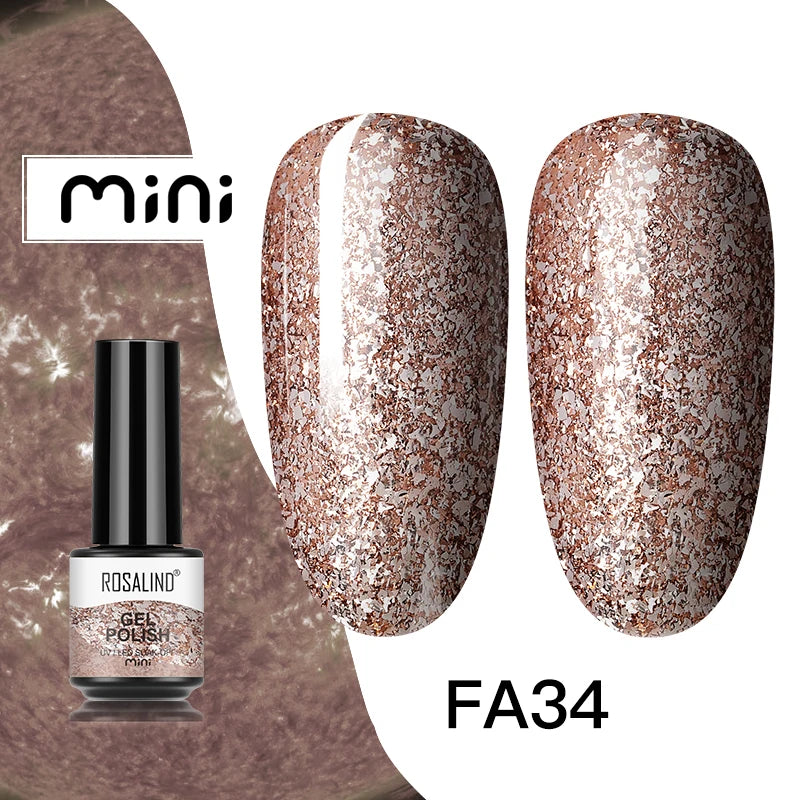 ROSALIND Nail Gel Polish Semipermanent UV Led Esmalte For Nail Art Varnish Hybrid Top Coat Regular Polish Gel Nail Accessories