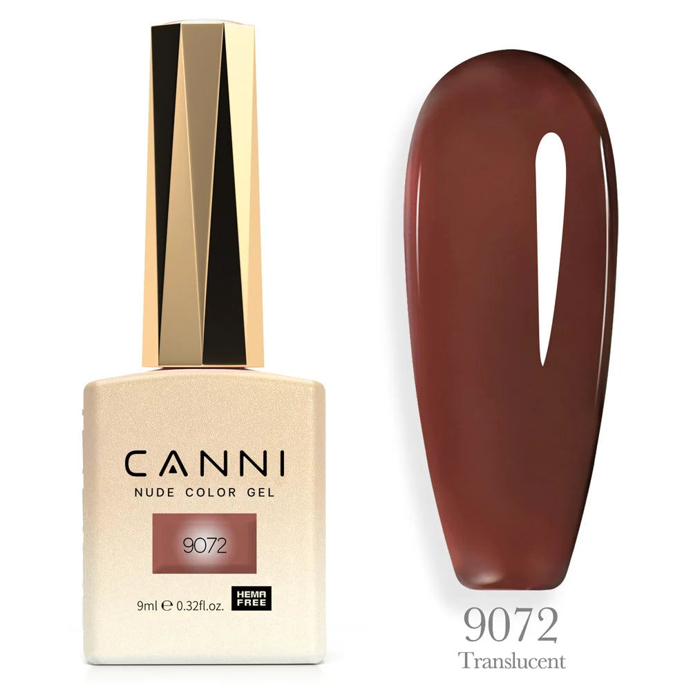 Canni Nail Gel Polish Jelly Nude Color HEMA FREE 9ml Transparent Semi Permanent Natural Nude Collection French Nail Gel Lacquer