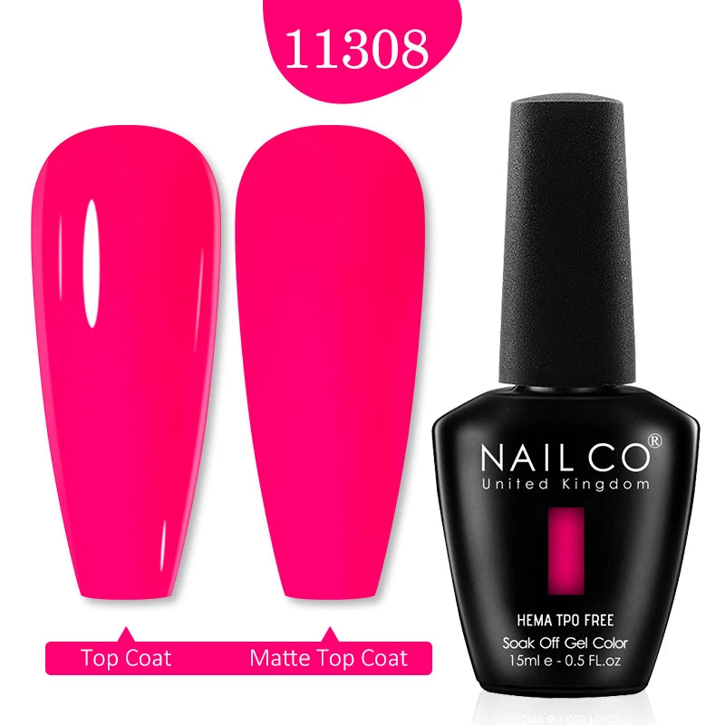 NAILCO Red Colors Series 15ML Nail Gel Polish Nail Supplies Semi Permanent For Nail Art Manicure Soak Off LED UV Hybrid Varnish