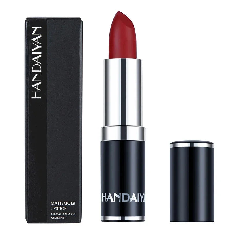 Matte Pink Velvet Lipstick Sexy Nude Red Brown Purple Lipgloss Gloss Velvety Lipstick Waterproof Makeup Long Lasting Lipstick