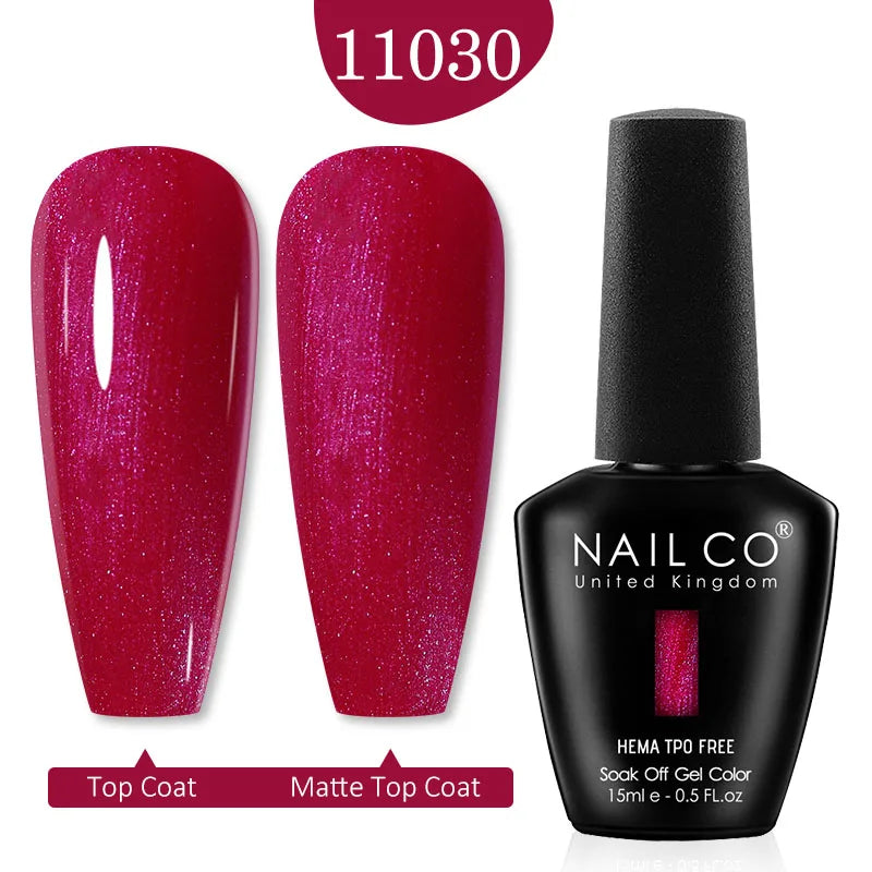 NAILCO Red Colors Series 15ML Nail Gel Polish Nail Supplies Semi Permanent For Nail Art Manicure Soak Off LED UV Hybrid Varnish