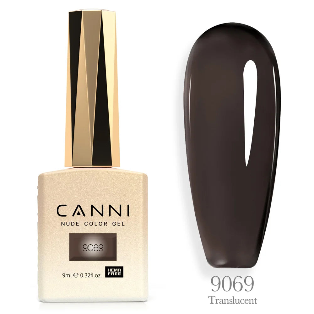 Canni Nail Gel Polish Jelly Nude Color HEMA FREE 9ml Transparent Semi Permanent Natural Nude Collection French Nail Gel Lacquer