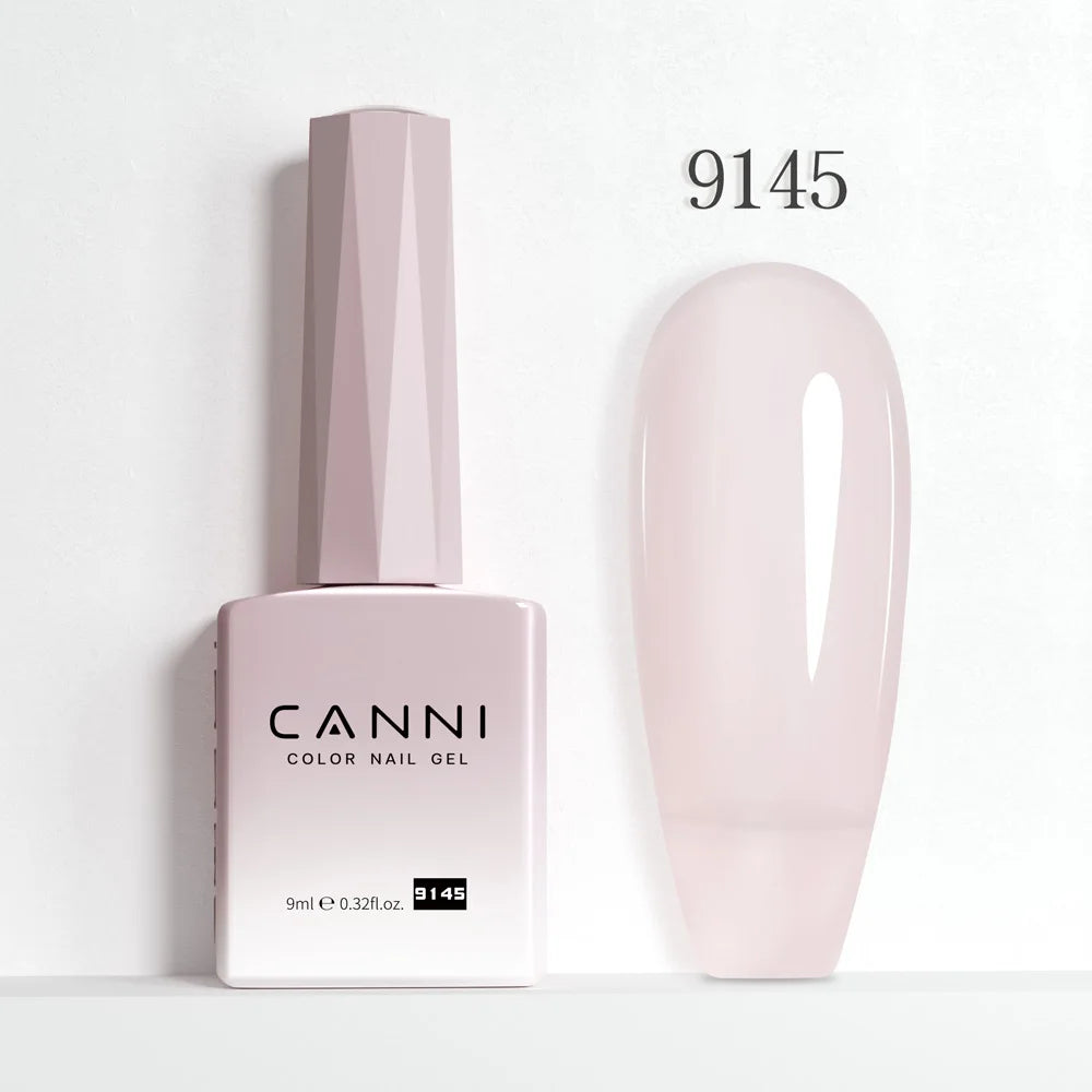 Canni Nail Gel Polish Jelly Nude Color HEMA FREE 9ml Transparent Semi Permanent Natural Nude Collection French Nail Gel Lacquer