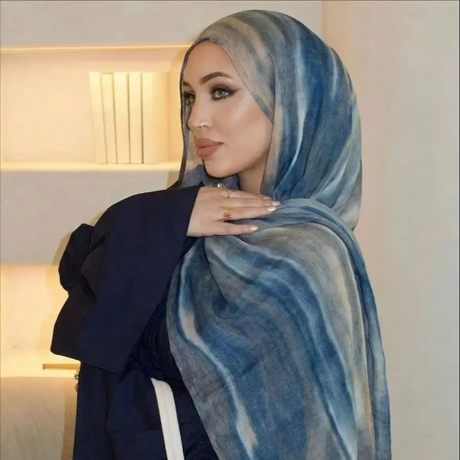 Ombre Tie-Dye Modal Rayon Muslim Hijab Scarf