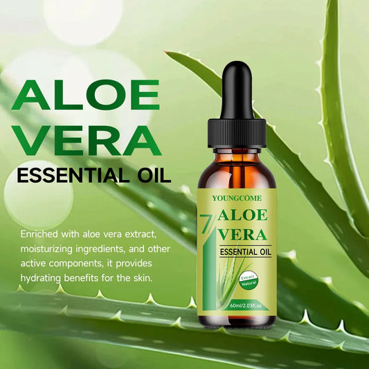 Organic Aloe Vera Essential Oil for Hair Growth & Skin Sunburn Relief