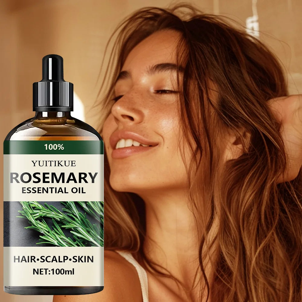100% Pure Organic Rosemary Essential Oil for Hair, Scalp & Skin