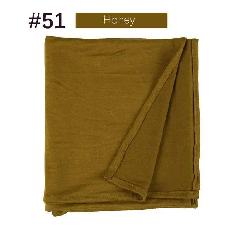 58 Color Muslim Woman Model Hijabs Sweat Long Scarf Malay Mercerized Cotton Turban Warm Shawl Women Turban for Ladies 170*60cm