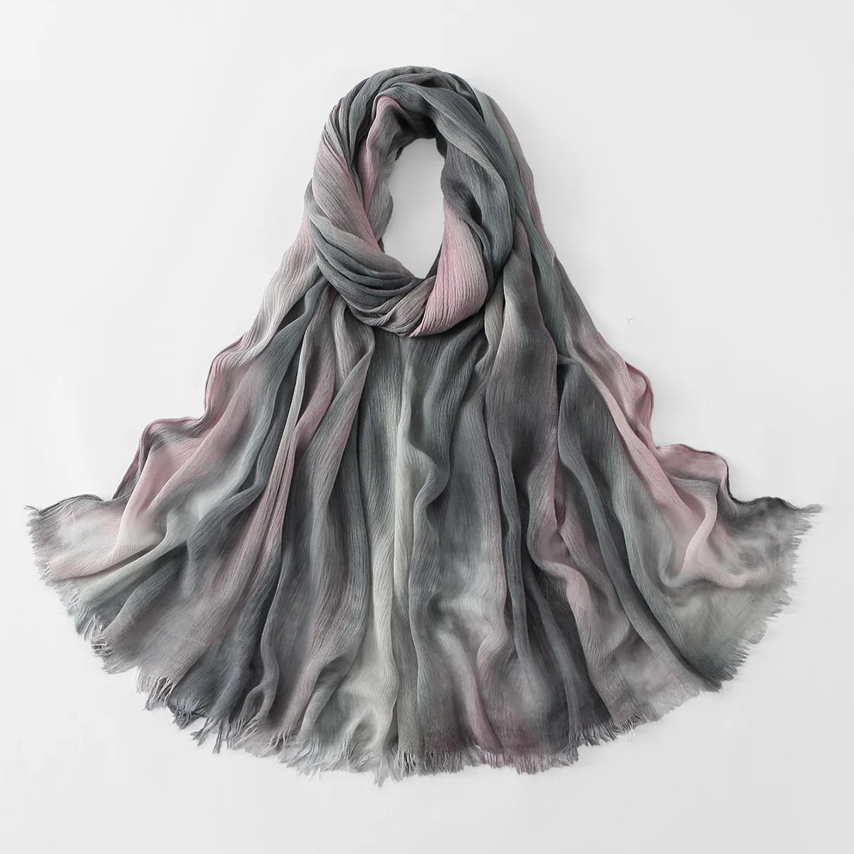 Ombre Tie-Dye Modal Rayon Muslim Hijab Scarf