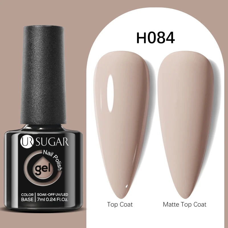 UR SUGAR 7ml Black Red Wine Glitter Gel Nail Polish Shinning Sequin Semi-permanent Varnish UV LED Gel Nail Art Manicure