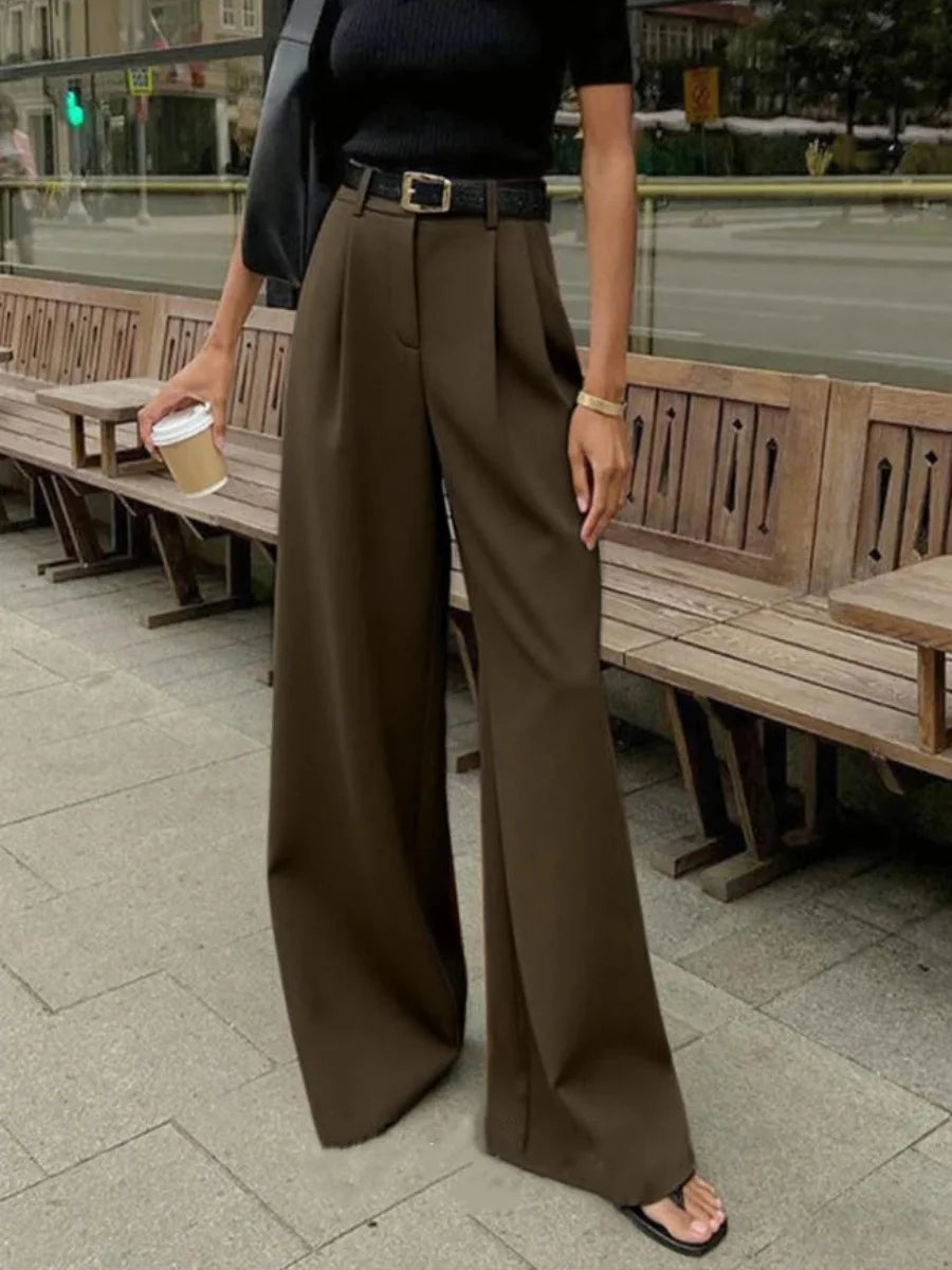 Women's Pants Formal Office Wear Women White Loose High Waist Baggy Suit Wide Leg Trousers 2026 Autumn Casual Fashion Clothes