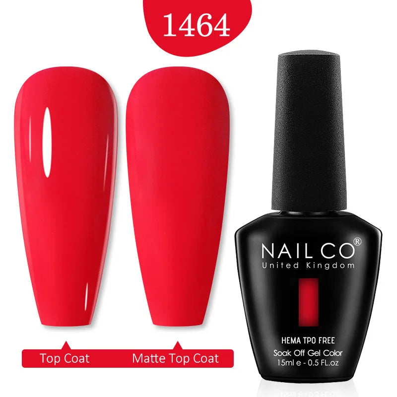 NAILCO Red Colors Series 15ML Nail Gel Polish Nail Supplies Semi Permanent For Nail Art Manicure Soak Off LED UV Hybrid Varnish