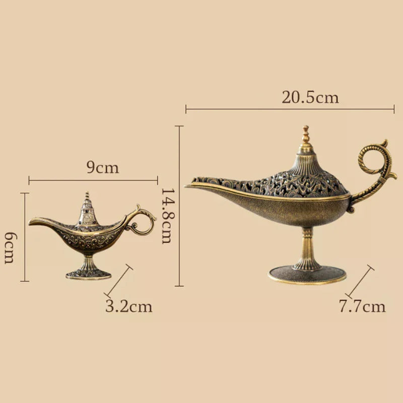 Antique Arabic Style Metal Incense Burner & Candle Holder