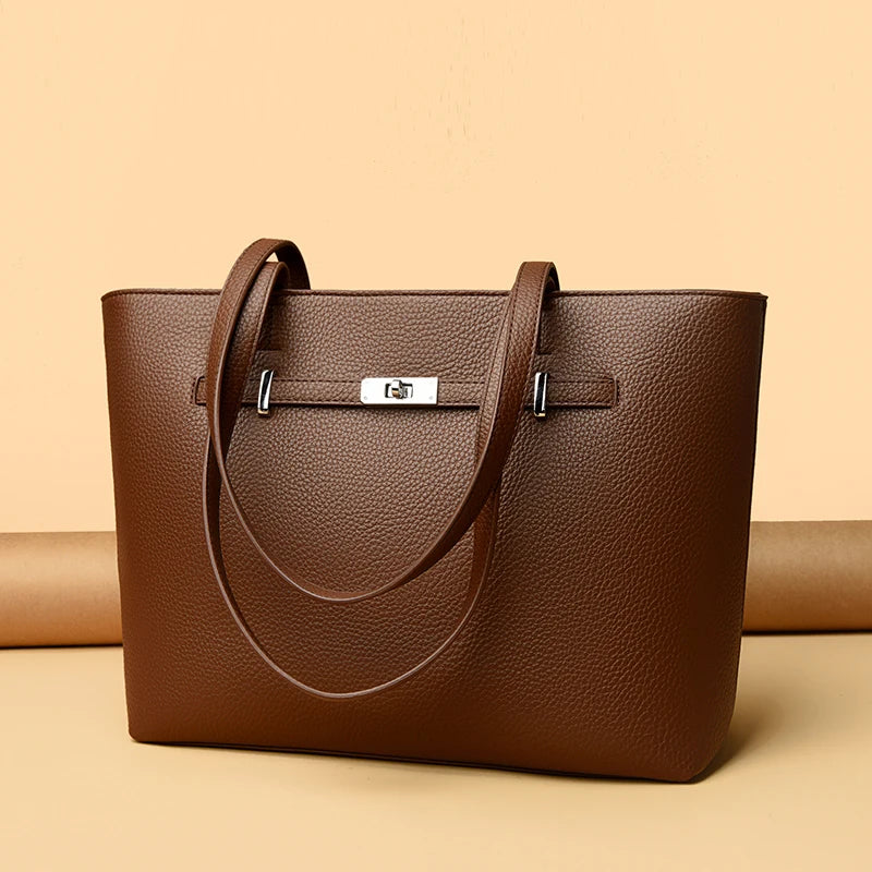 Elegant Leather Shoulder Bag For Women, Crossbody Messenger Handbags Timeless Design By Famous Luxury Brand