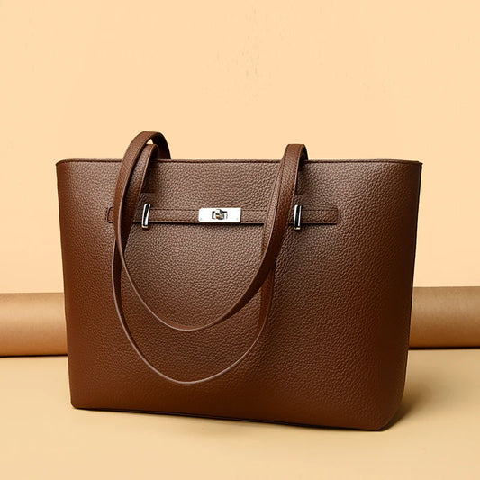 Elegant Leather Shoulder Bag For Women, Crossbody Messenger Handbags Timeless Design By Famous Luxury Brand