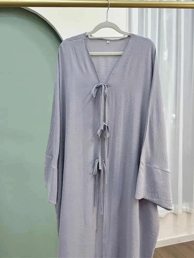 Eid Plain Kimono Abaya Dubai Turkey Islam Muslim Modest Dress Caftan Prayer Clothes Abayas For Women Kaftan Robe Femme Musulmane