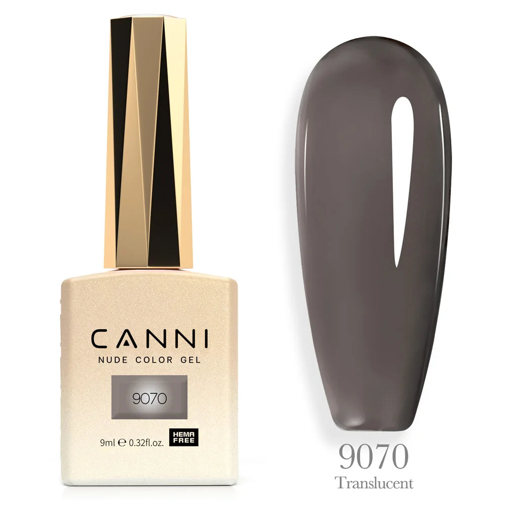 Canni Nail Gel Polish Jelly Nude Color HEMA FREE 9ml Transparent Semi Permanent Natural Nude Collection French Nail Gel Lacquer