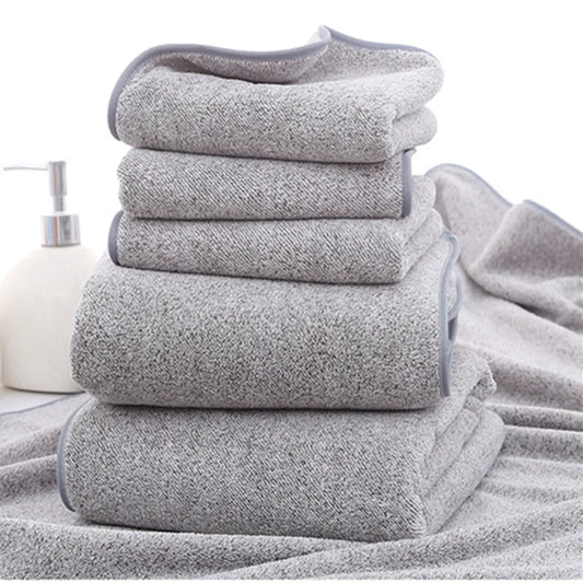 Towel, bamboo charcoal fiber, coral velvet towel, bath towel set, thickened face wash towel, sports towel
