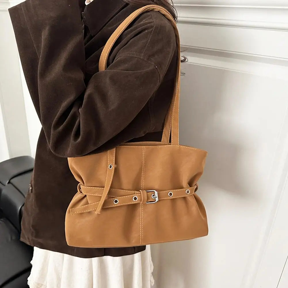 Winter Retro Minimalist Suede Tote Shoulder Bag