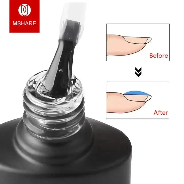 MSHARE Milk Milky White Base Gel Polish Camouflage Color Rubber Base Nail base coat 10ml