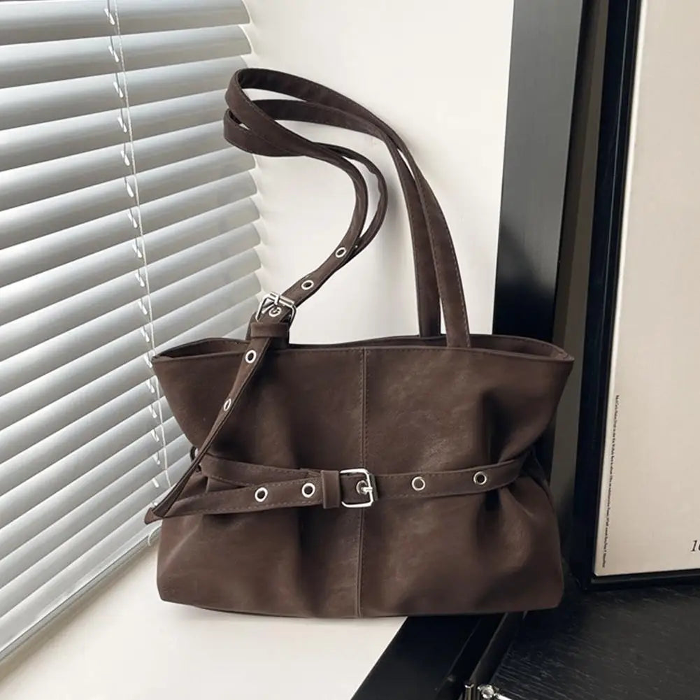 Winter Retro Minimalist Suede Tote Shoulder Bag