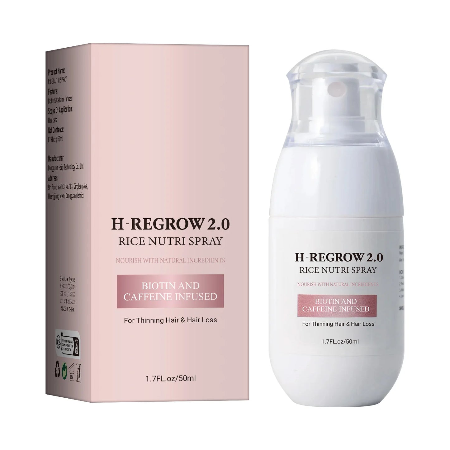 Fermented Rice Water for Hair Growth Hair Regrowth Essential Oil Scalp Treatment Hair Fall Control Serum Plant Dense Hair Spray