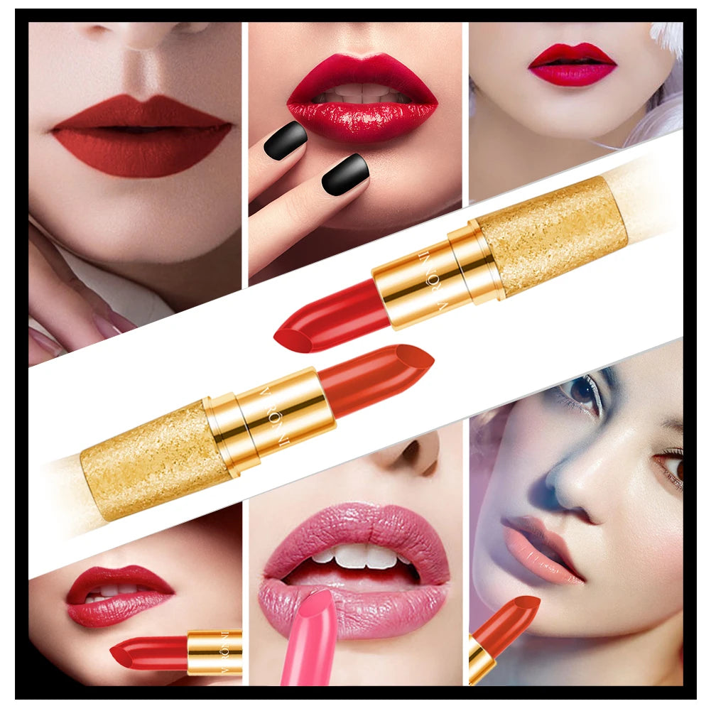 Matte Lipstick Long Lasting Waterproof Lip Stick Smudge-free Classic Highly Pigmented Velvet Finish Lip Tint Makeup