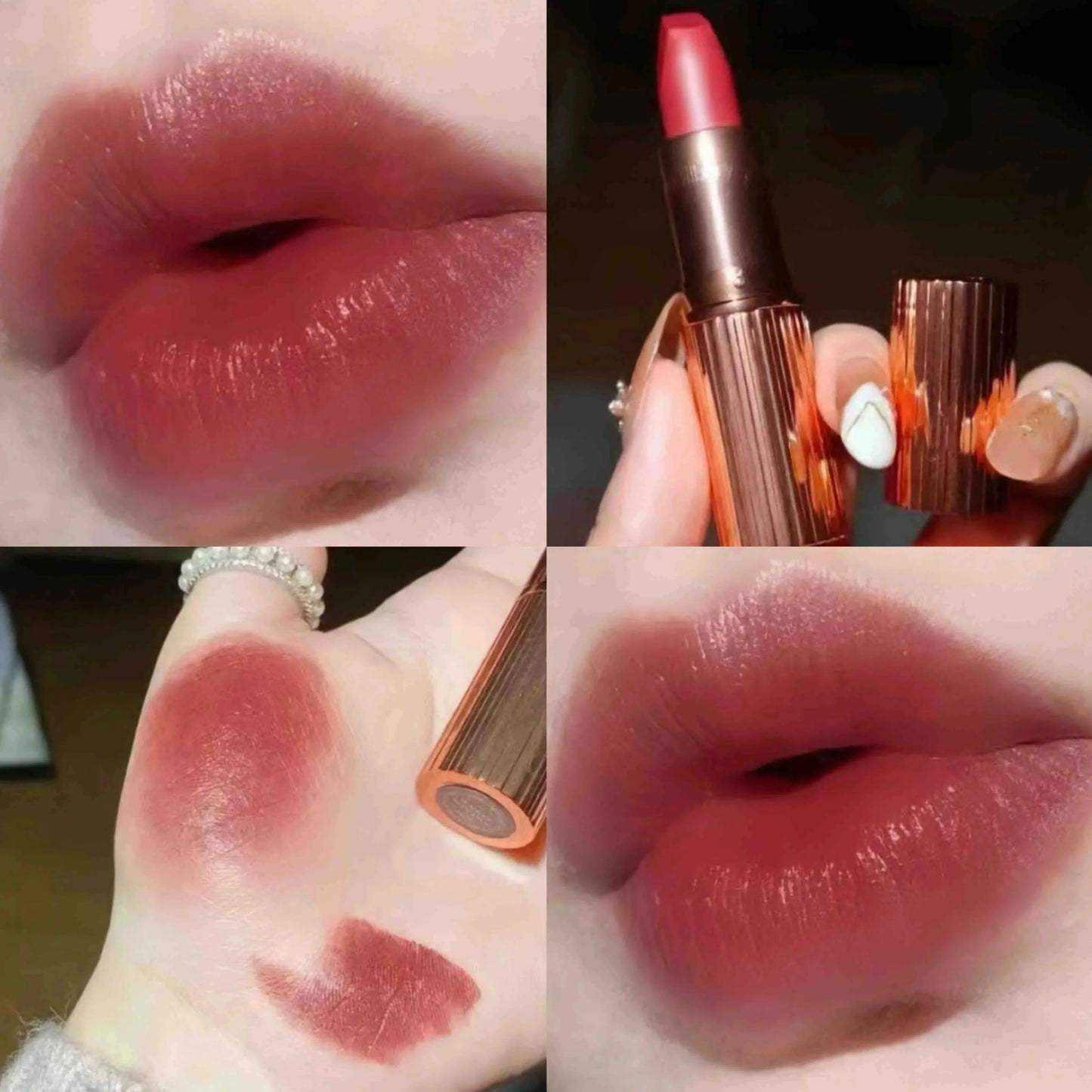 Luxury Diamond Metal Glitter Rotary Lipstick Waterproof Durable Matte Powder Beauty Blush Wand Natural Color Advanced Cosmetics