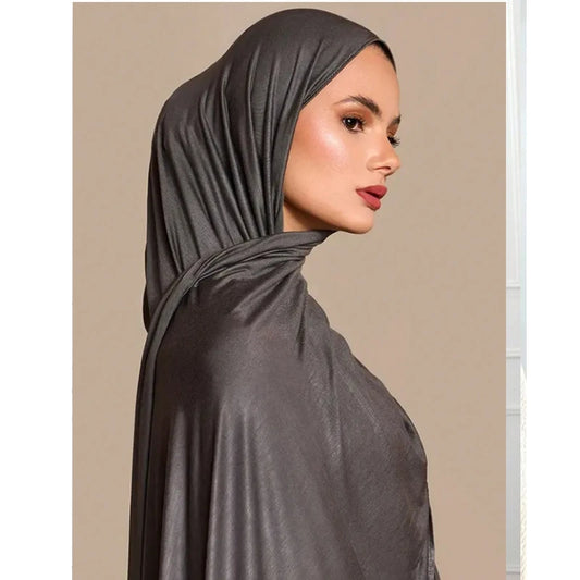 Classic Jersey Stretch Head Wrap & Solid Color Scarf