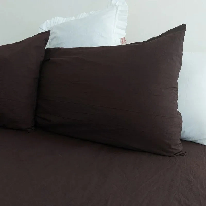 100% Linen Pillowcases, No Insert, Washed Flax Pillow Cases with Envelope Closure, Luxurious Breathable Comfy Pillow Shams