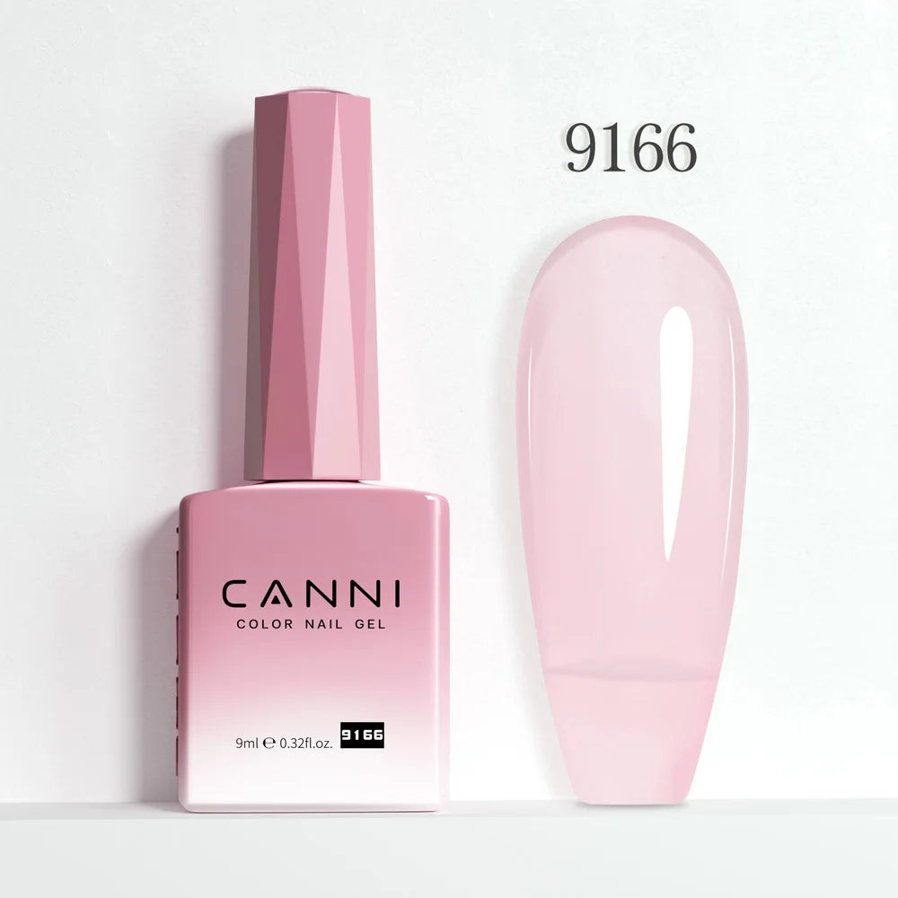Canni Nail Gel Polish Jelly Nude Color HEMA FREE 9ml Transparent Semi Permanent Natural Nude Collection French Nail Gel Lacquer