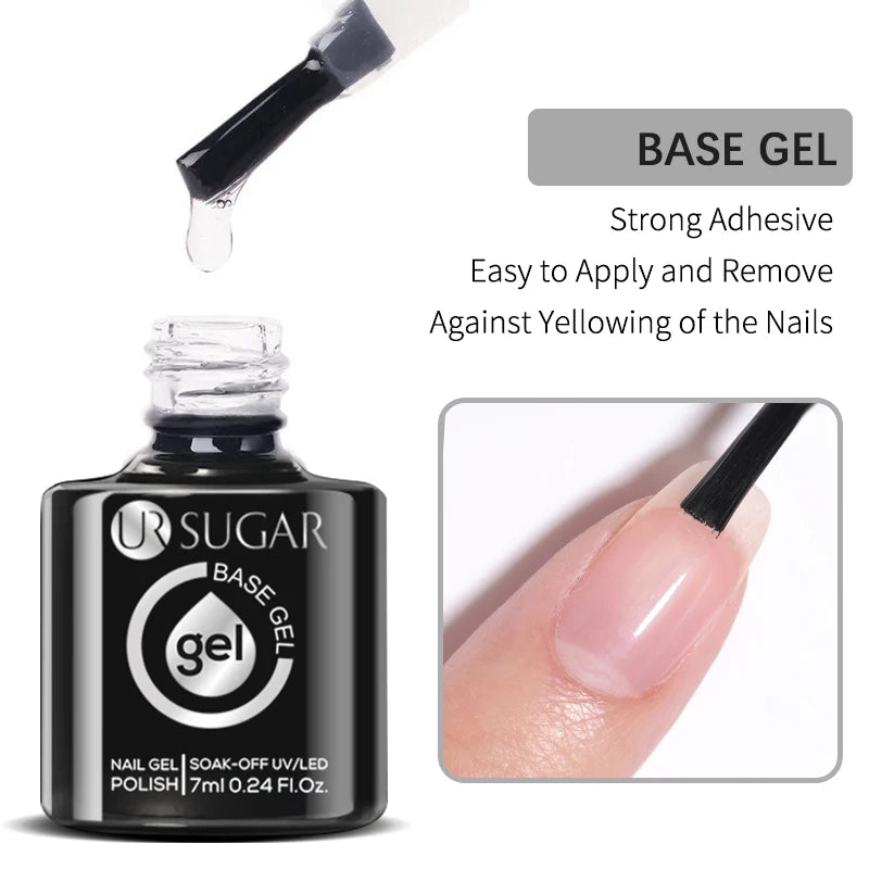 UR SUGAR 7ml Black Red Wine Glitter Gel Nail Polish Shinning Sequin Semi-permanent Varnish UV LED Gel Nail Art Manicure