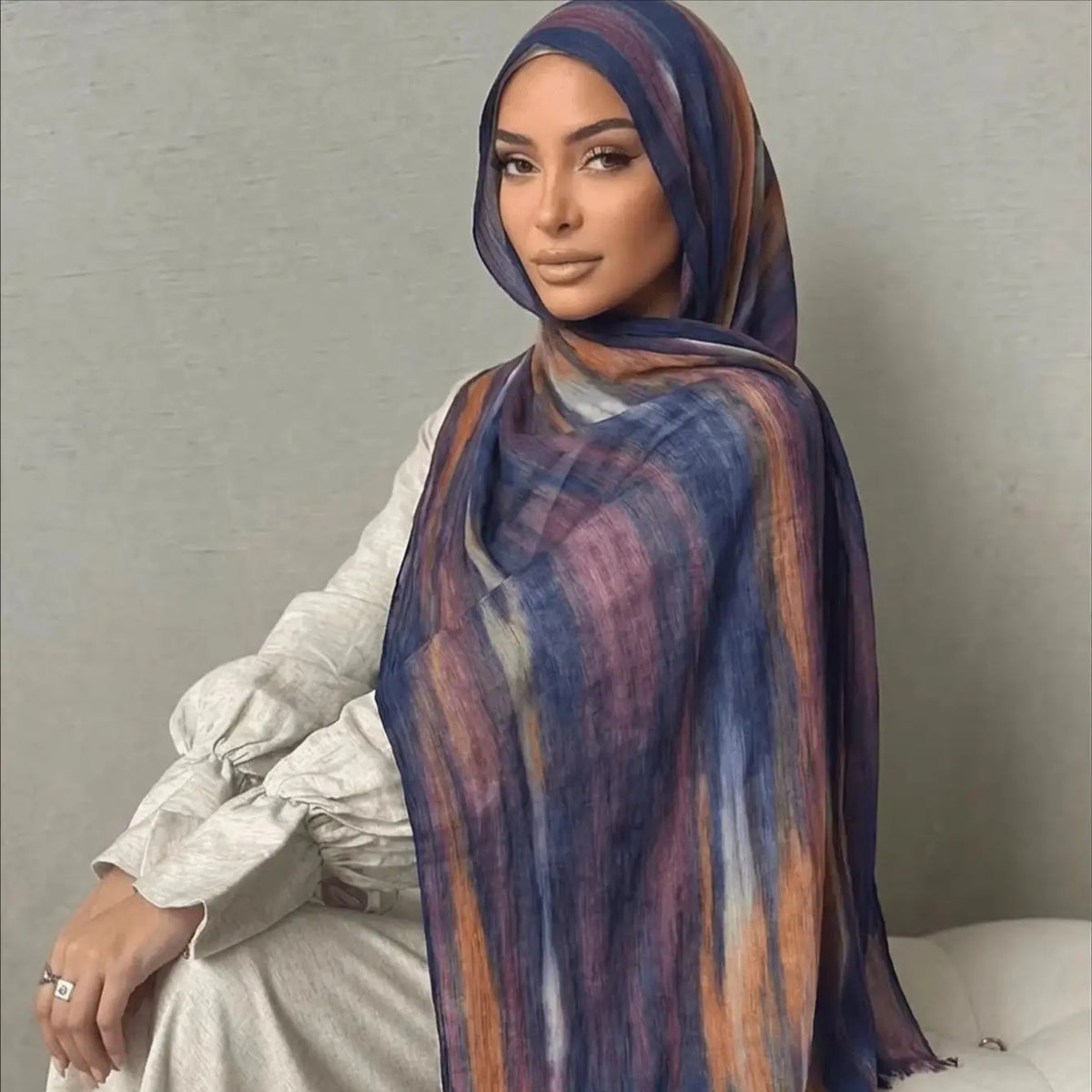 Ombre Tie-Dye Modal Rayon Muslim Hijab Scarf