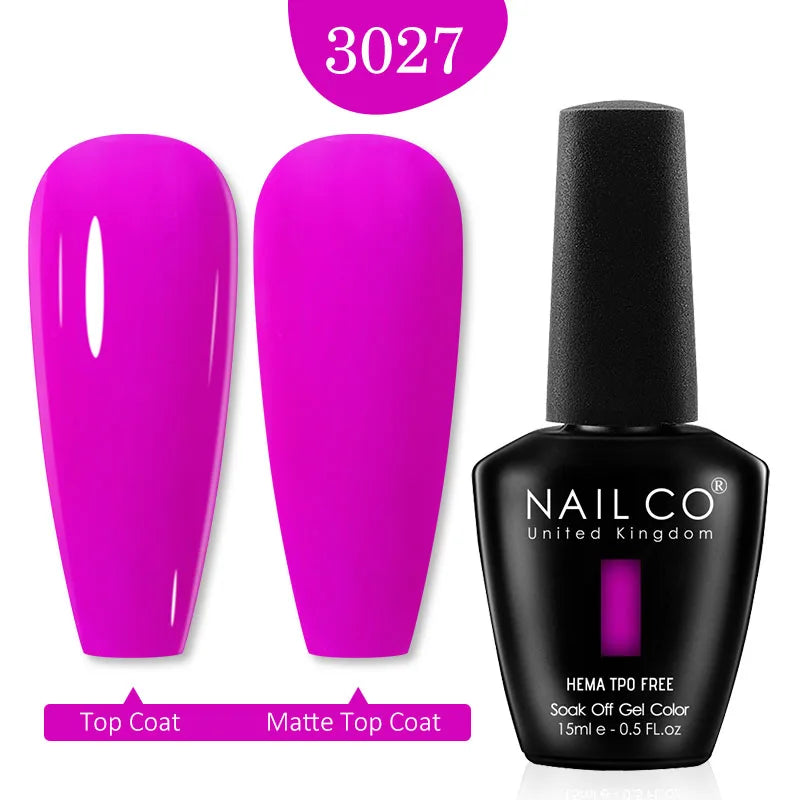 NAILCO Red Colors Series 15ML Nail Gel Polish Nail Supplies Semi Permanent For Nail Art Manicure Soak Off LED UV Hybrid Varnish