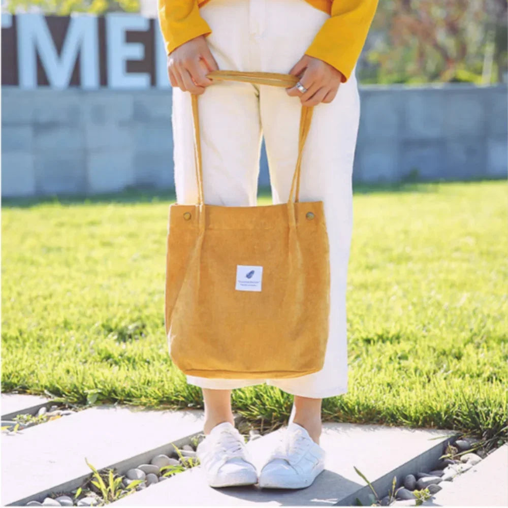 Bags for Women 2025 Corduroy Shoulder Bag Reusable Shopping Bags Casual Tote Female Handbag for A Certain Number of Dropshipping