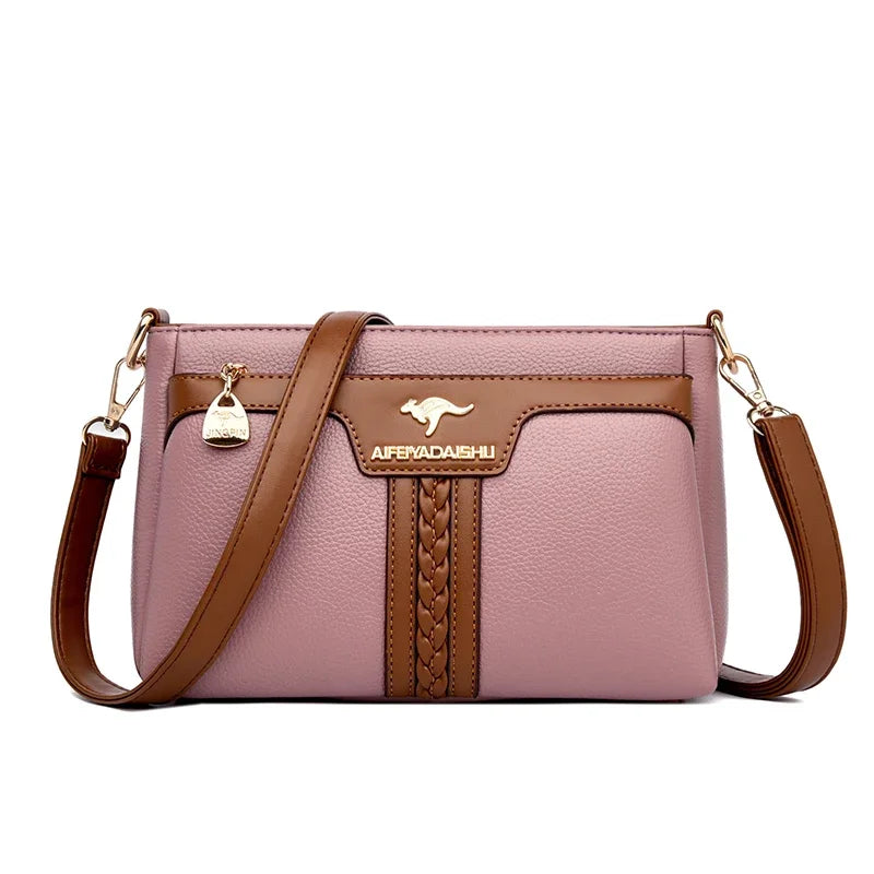 New High Quality Leather Shoulder Messenger Sac Fashion Brand Croosbody Bags Women Bags Luxury Designer Purses Shoulder Bags Sac
